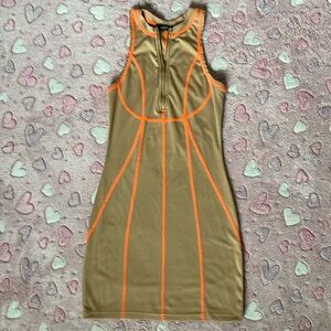 SHEIN Zippered Bodycon Dress